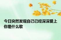 今日突然发现自己已经深深爱上你是什么歌