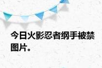 今日火影忍者纲手被禁图片。