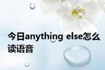 今日anything else怎么读语音