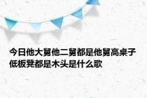 今日他大舅他二舅都是他舅高桌子低板凳都是木头是什么歌