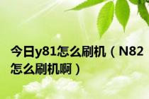 今日y81怎么刷机（N82怎么刷机啊）