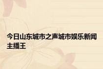 今日山东城市之声城市娱乐新闻主播王