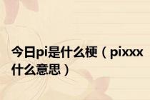 今日pi是什么梗（pixxx什么意思）