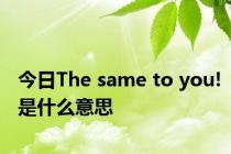 今日The same to you!是什么意思