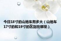 今日18寸的山地车有多大（山地车17寸的和19寸的区别在哪里）