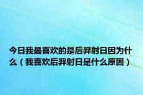 今日我最喜欢的是后羿射日因为什么（我喜欢后羿射日是什么原因）