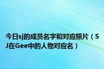 今日sj的成员名字和对应照片（SJ在Gee中的人物对应名）