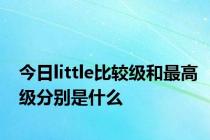 今日little比较级和最高级分别是什么