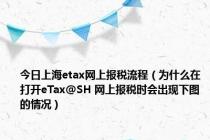 今日上海etax网上报税流程（为什么在打开eTax@SH 网上报税时会出现下图的情况）