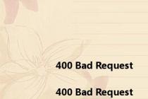 <html>
<head><title>400 Bad Request</title></head>
<body>
<center><h1>400 Bad Request</h1></center>
<hr><center>nginx</center>
</body>
</html>
