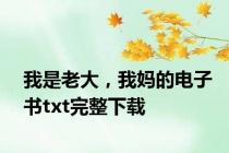 我是老大，我妈的电子书txt完整下载