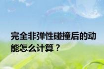 完全非弹性碰撞后的动能怎么计算？