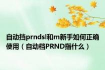 自动挡prndsl和m新手如何正确使用（自动档PRND指什么）