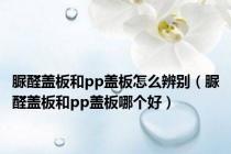 脲醛盖板和pp盖板怎么辨别（脲醛盖板和pp盖板哪个好）