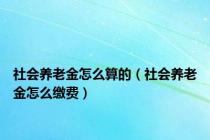 社会养老金怎么算的（社会养老金怎么缴费）