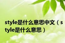 style是什么意思中文（style是什么意思）