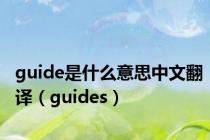 guide是什么意思中文翻译（guides）