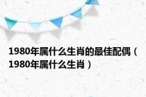 1980年属什么生肖的最佳配偶（1980年属什么生肖）