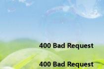 <html>
<head><title>400 Bad Request</title></head>
<body bgcolor=