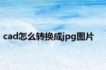 cad怎么转换成jpg图片