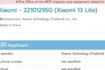 小米13 Lite在发布前访问NBTC认证