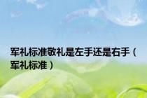 军礼标准敬礼是左手还是右手（军礼标准）