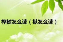 桦树怎么读（枞怎么读）