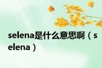 selena是什么意思啊（selena）