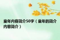 童年内容简介50字（童年的简介内容简介）