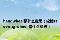 handwheel是什么意思（轮胎steering wheel 是什么意思）