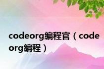 codeorg编程官（codeorg编程）