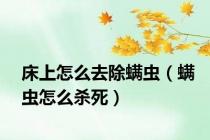 床上怎么去除螨虫（螨虫怎么杀死）