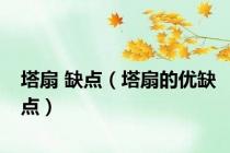 塔扇 缺点（塔扇的优缺点）