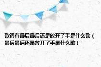 歌词有最后最后还是放开了手是什么歌（最后最后还是放开了手是什么歌）