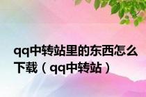 qq中转站里的东西怎么下载（qq中转站）