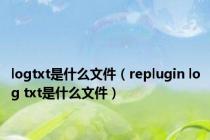 logtxt是什么文件（replugin log txt是什么文件）