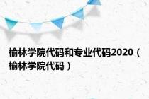 榆林学院代码和专业代码2020（榆林学院代码）