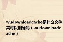 wudownloadcache是什么文件夹可以删除吗（wudownloadcache）