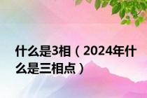 什么是3相（2024年什么是三相点）