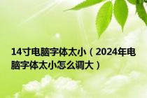 14寸电脑字体太小（2024年电脑字体太小怎么调大）