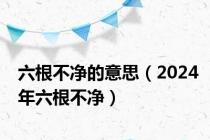 六根不净的意思（2024年六根不净）