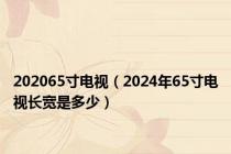 202065寸电视（2024年65寸电视长宽是多少）