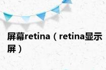 屏幕retina（retina显示屏）