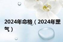 2024年命格（2024年罡气）