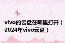 vivo的云盘在哪里打开（2024年vivo云盘）