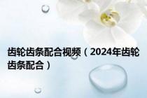 齿轮齿条配合视频（2024年齿轮齿条配合）