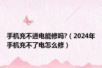 手机充不进电能修吗?（2024年手机充不了电怎么修）