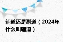 辅道还是副道（2024年什么叫辅道）