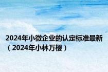 2024年小微企业的认定标准最新（2024年小林万樱）