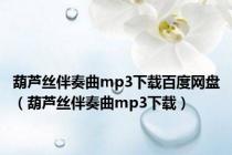 葫芦丝伴奏曲mp3下载百度网盘（葫芦丝伴奏曲mp3下载）